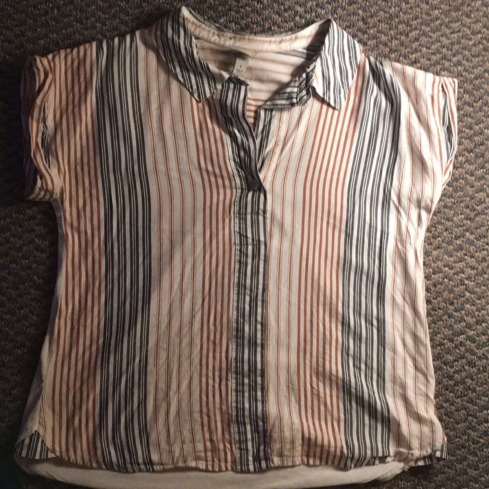 Striped Collared Top